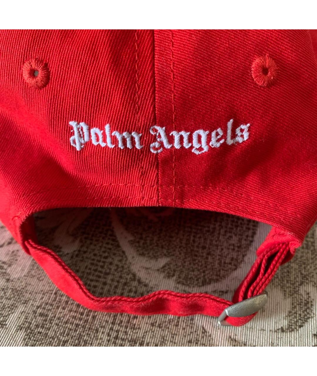 PALM ANGELS Красная хлопковая кепка, фото 5