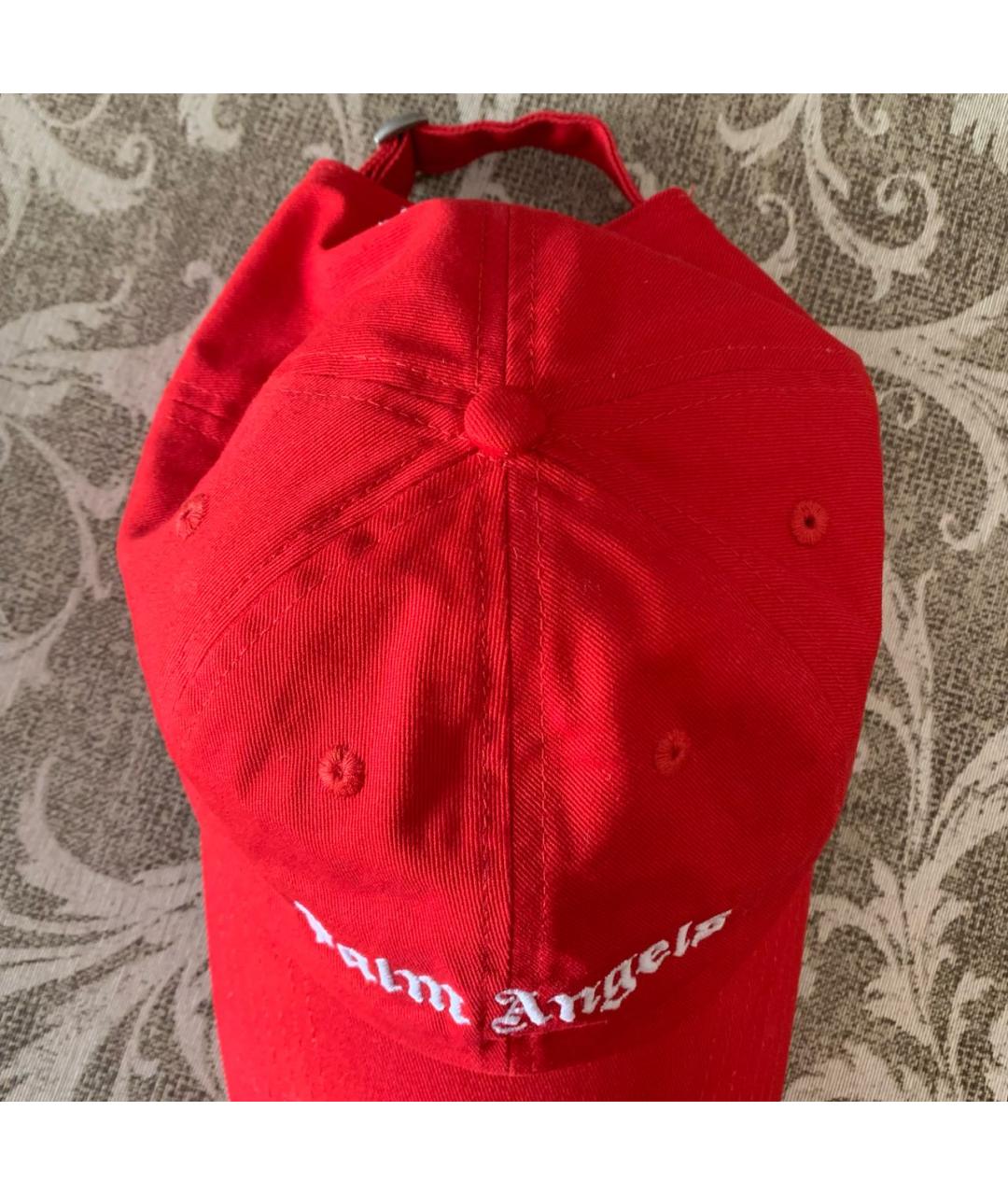 PALM ANGELS Красная хлопковая кепка, фото 2