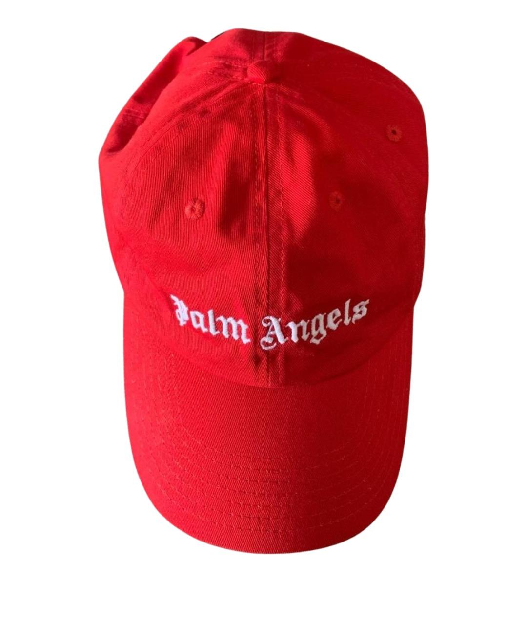 PALM ANGELS Красная хлопковая кепка, фото 1
