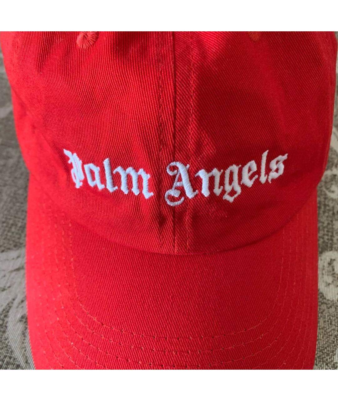 PALM ANGELS Красная хлопковая кепка, фото 4
