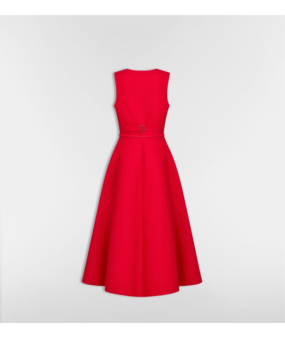 CHRISTIAN DIOR Красное шерстяное платье, фото 3