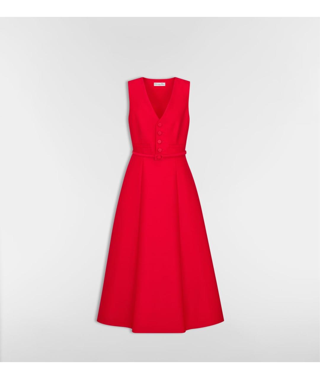 CHRISTIAN DIOR Красное шерстяное платье, фото 1