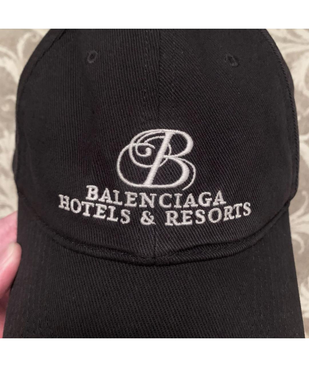 BALENCIAGA Черная хлопковая кепка, фото 4