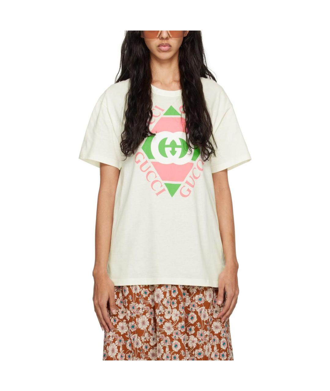 GUCCI Белая футболка, фото 3