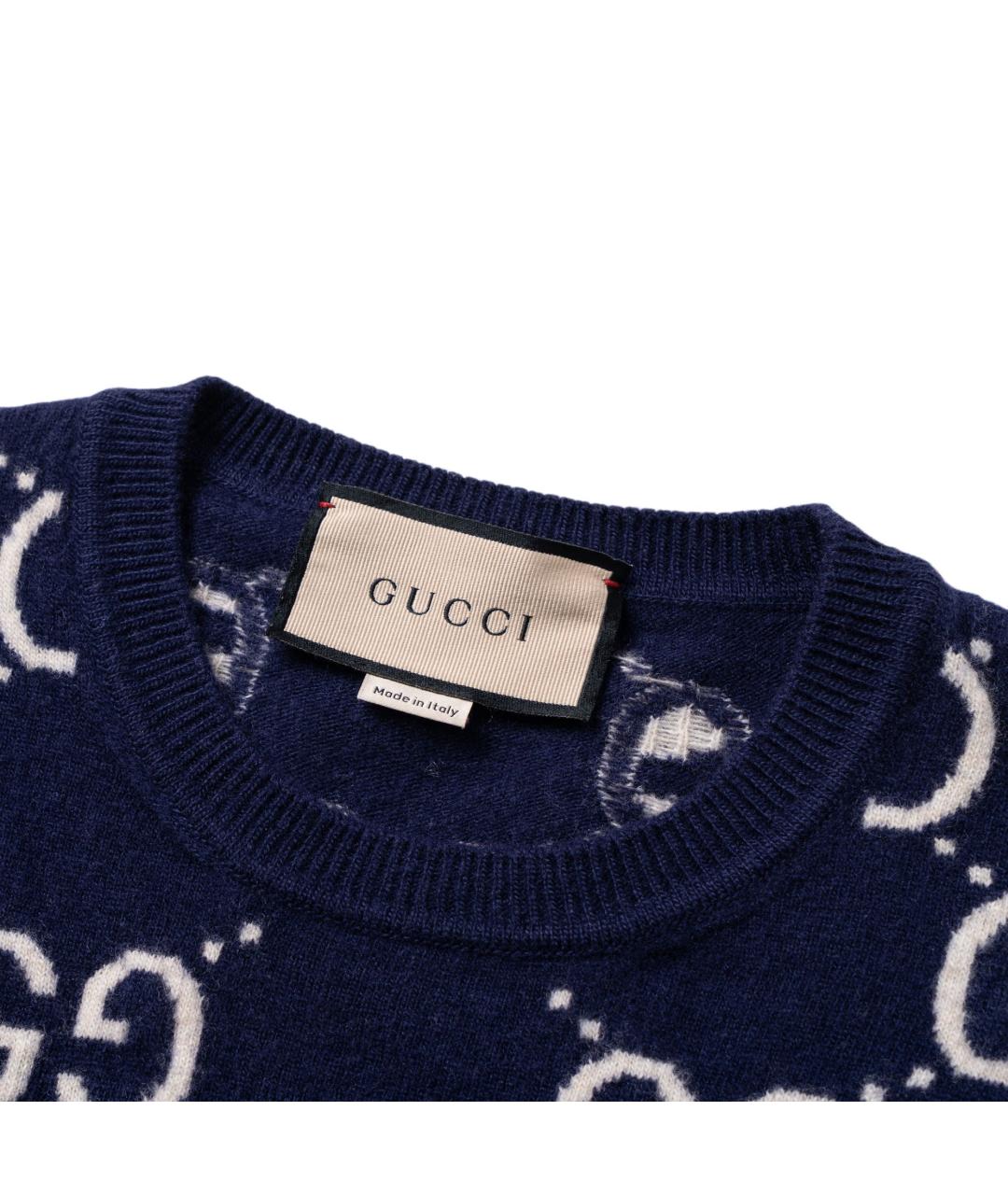 GUCCI Синий джемпер / свитер, фото 3