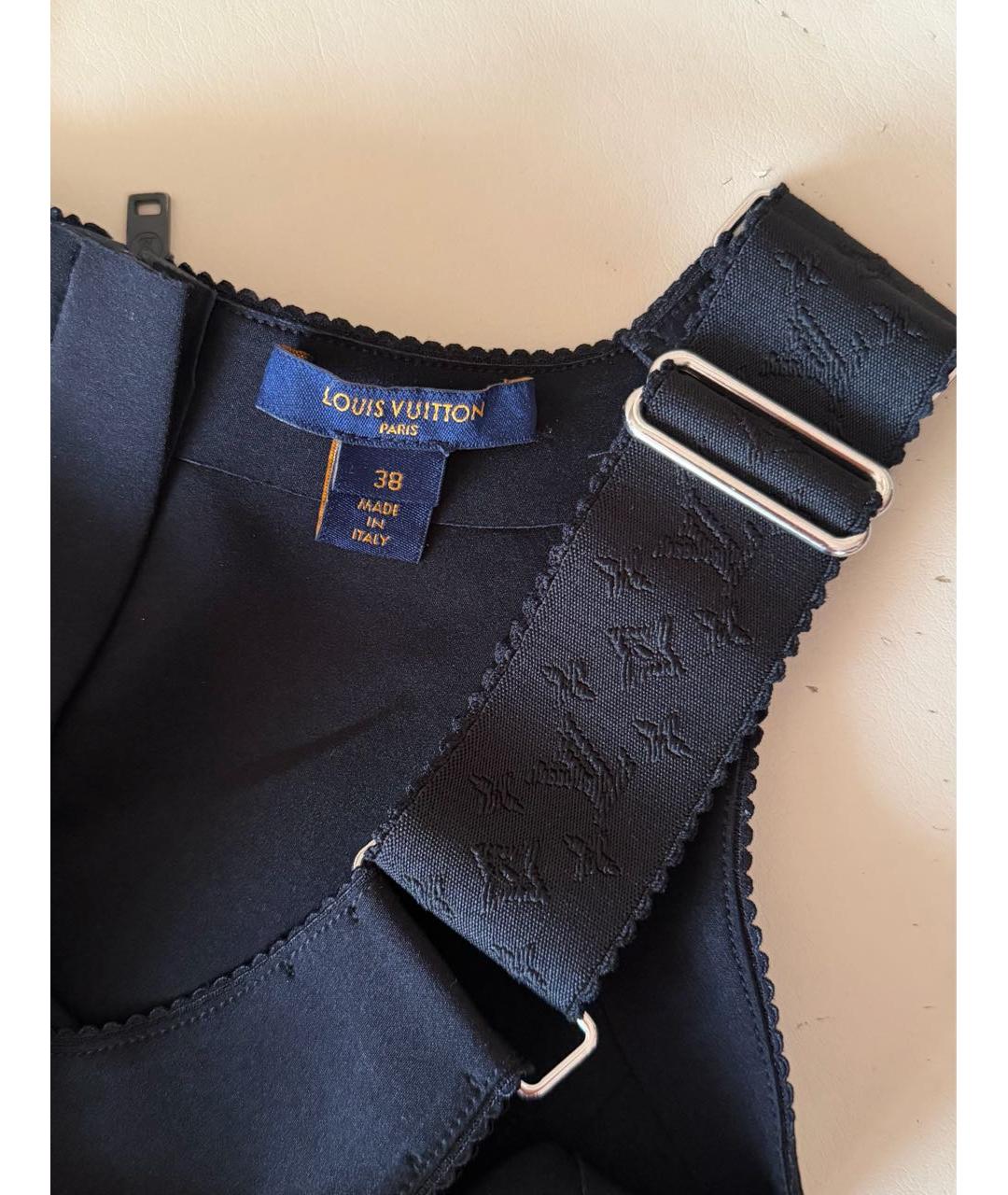 LOUIS VUITTON Черный синтетический сарафан, фото 4