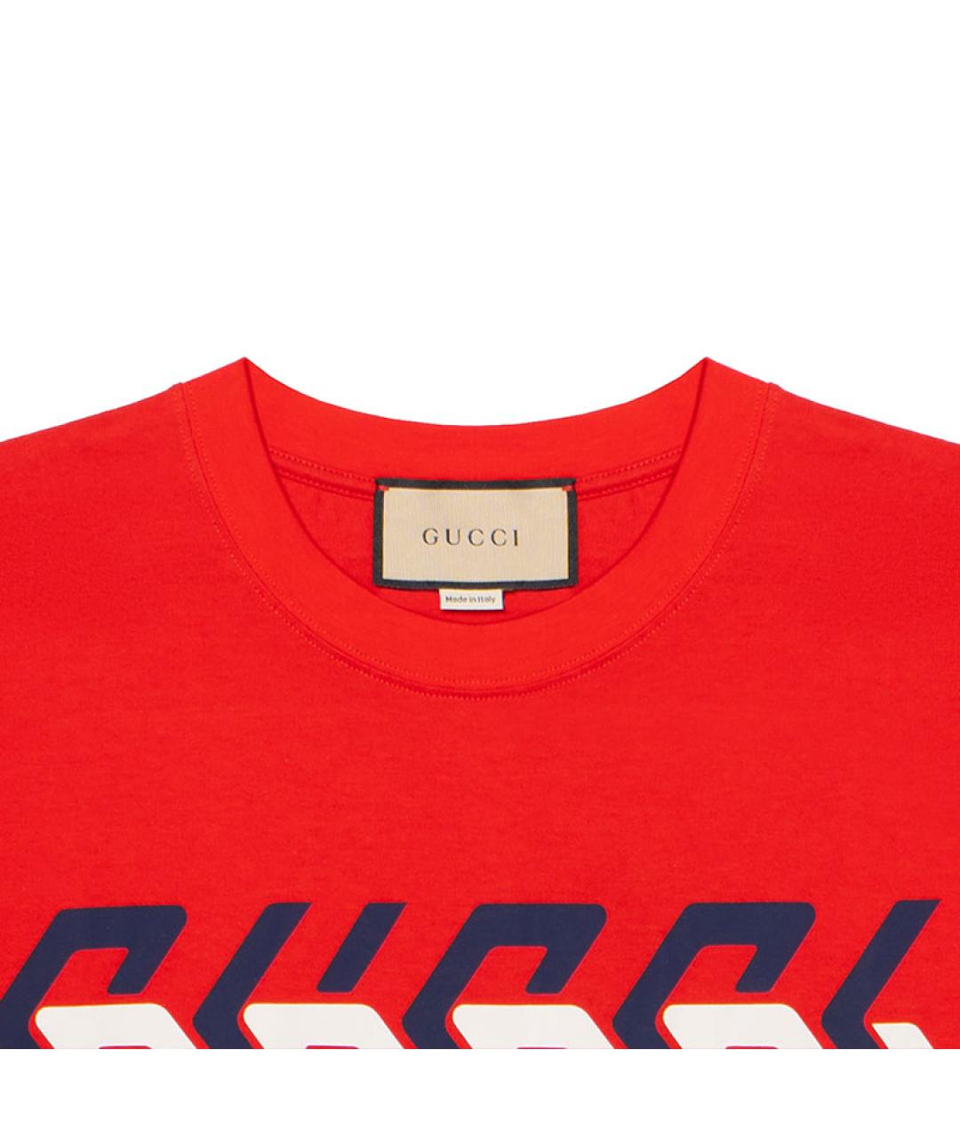 GUCCI Красная футболка, фото 5