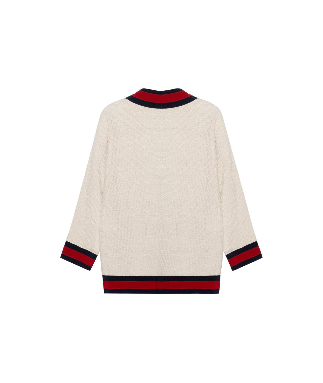 GUCCI Белый хлопковый кардиган, фото 2