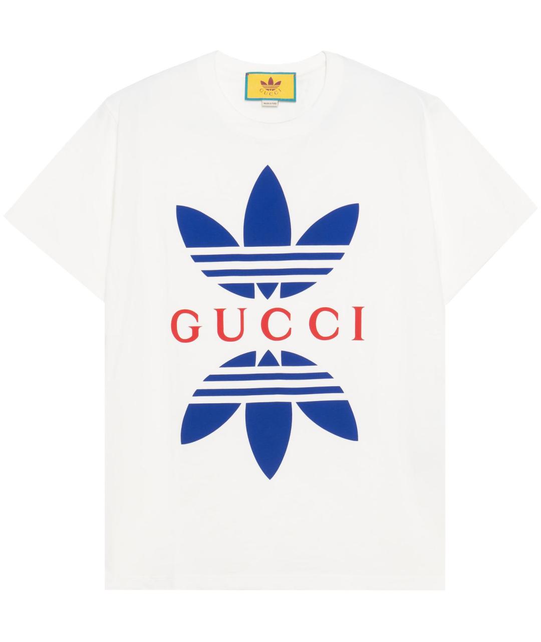 GUCCI Белая хлопковая футболка, фото 1