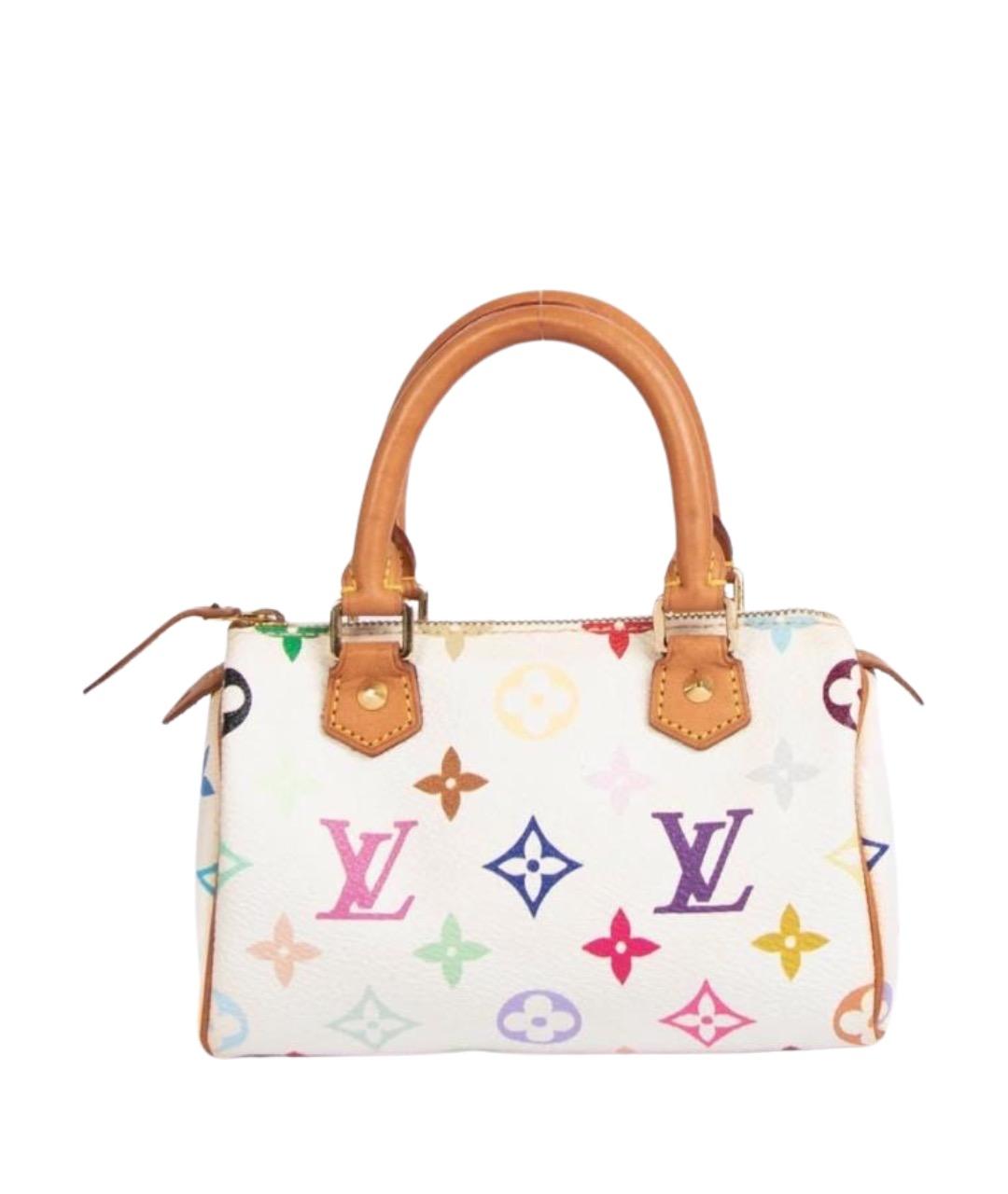LOUIS VUITTON Белая кожаная сумка с короткими ручками, фото 1