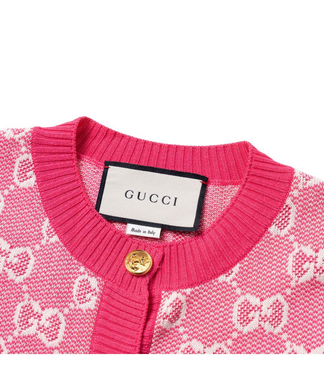 GUCCI Розовый кардиган, фото 4