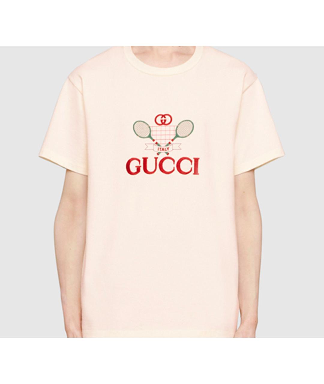 GUCCI Белая футболка, фото 3