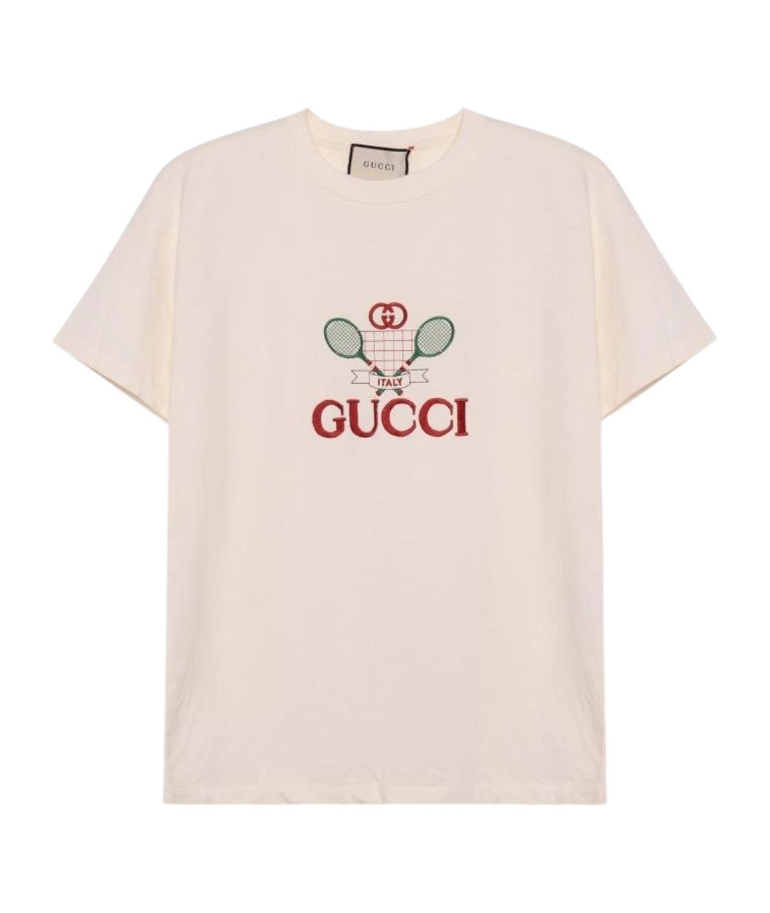 GUCCI Белая футболка, фото 1