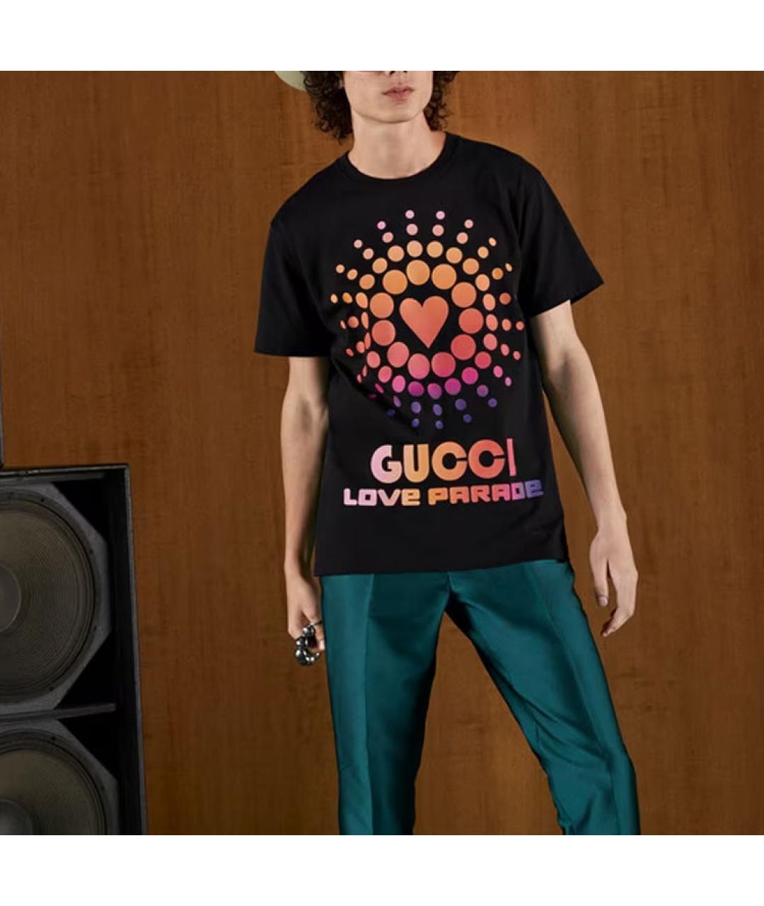 GUCCI Черная футболка, фото 3