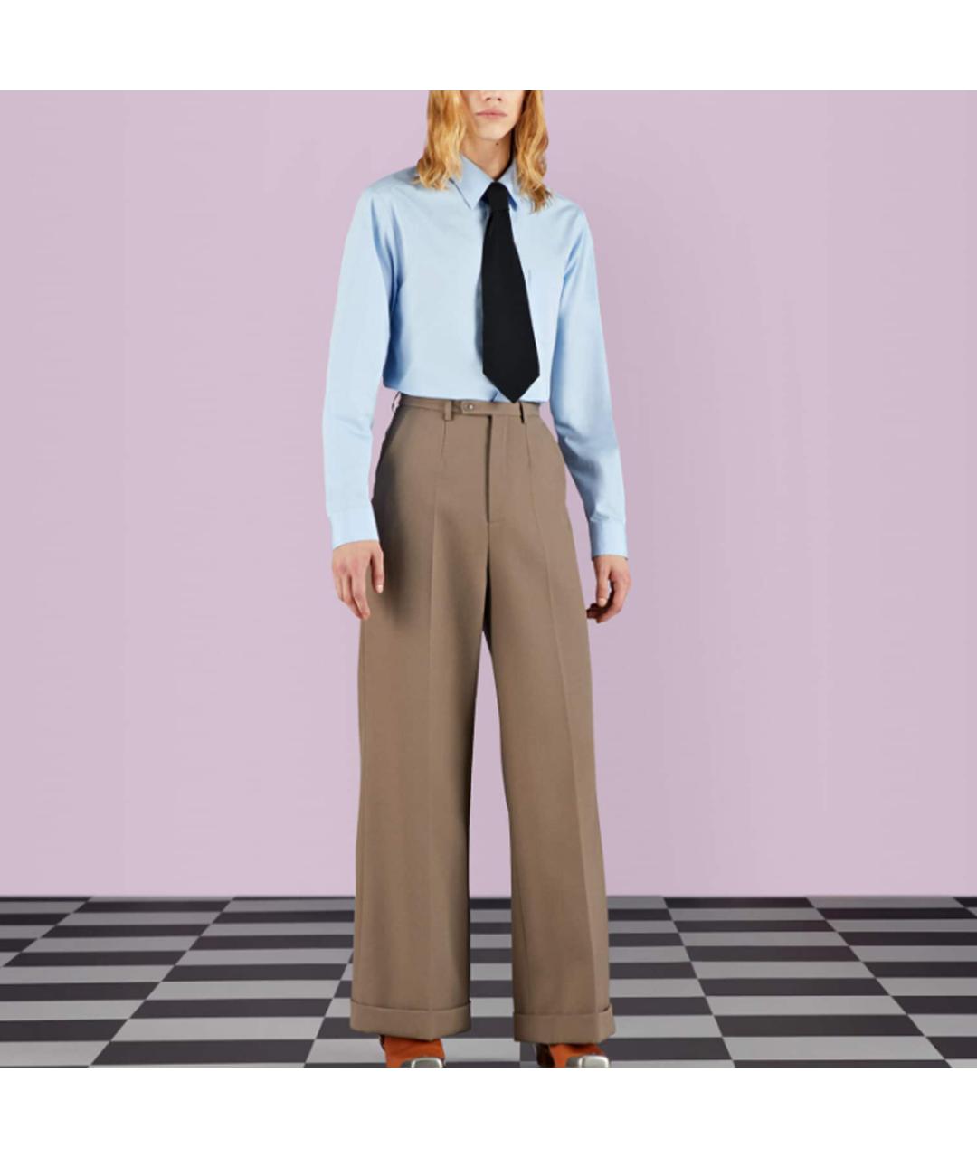 GUCCI Голубая классическая рубашка, фото 3