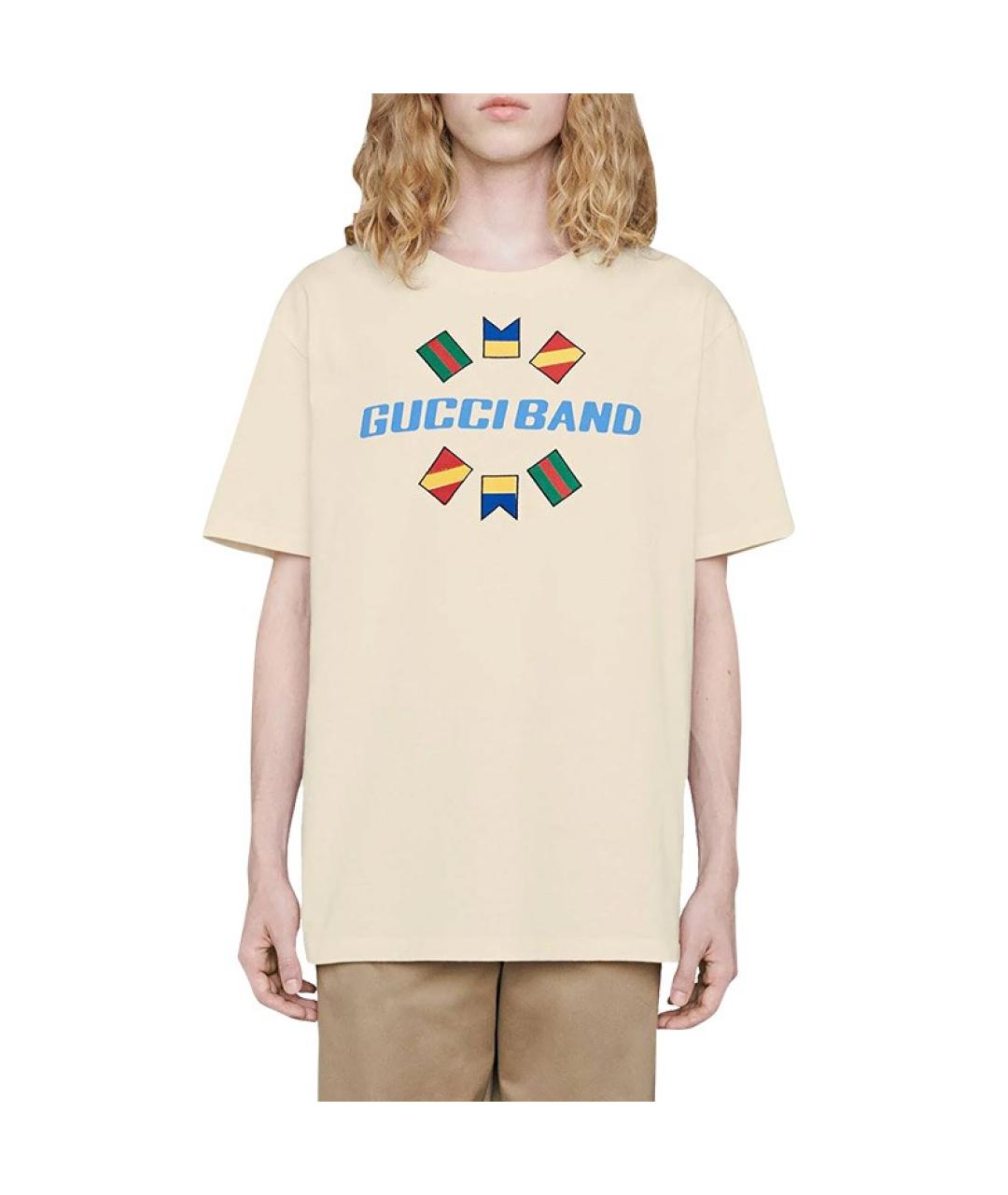GUCCI Бежевая футболка, фото 3