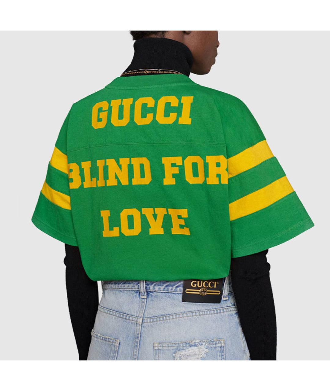 GUCCI Зеленая футболка, фото 4
