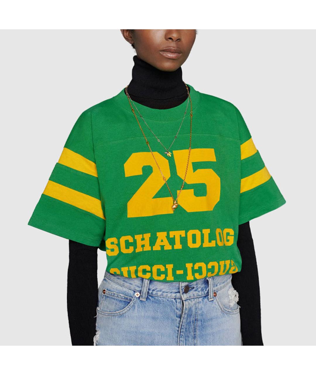 GUCCI Зеленая футболка, фото 3