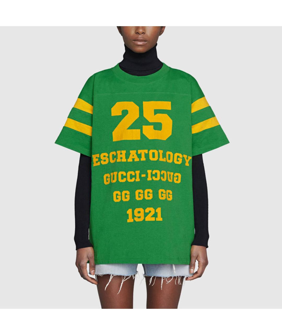 GUCCI Зеленая футболка, фото 5