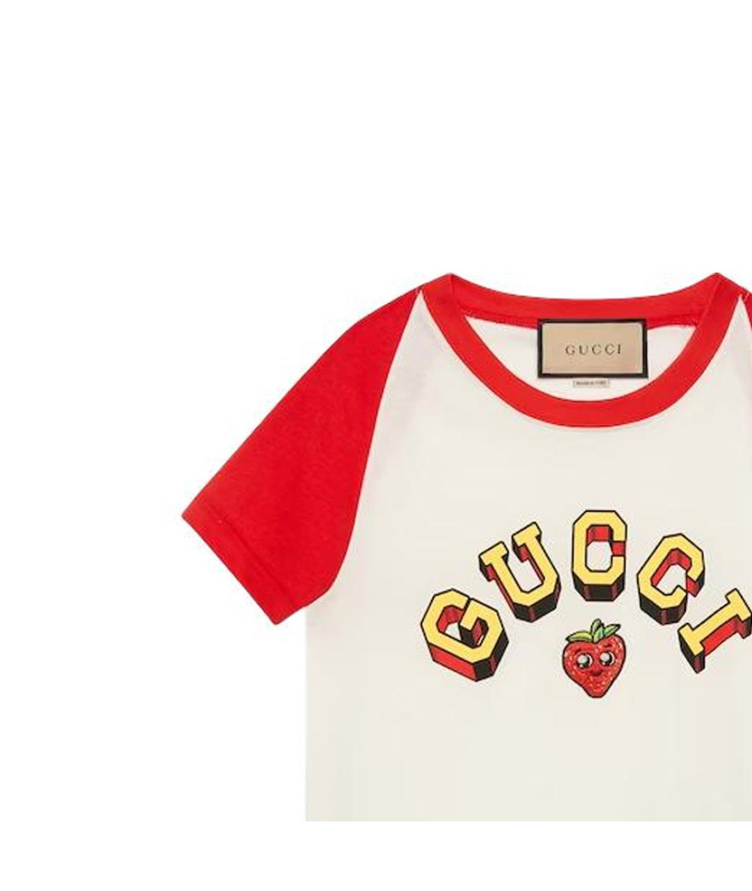 GUCCI Белая футболка, фото 5