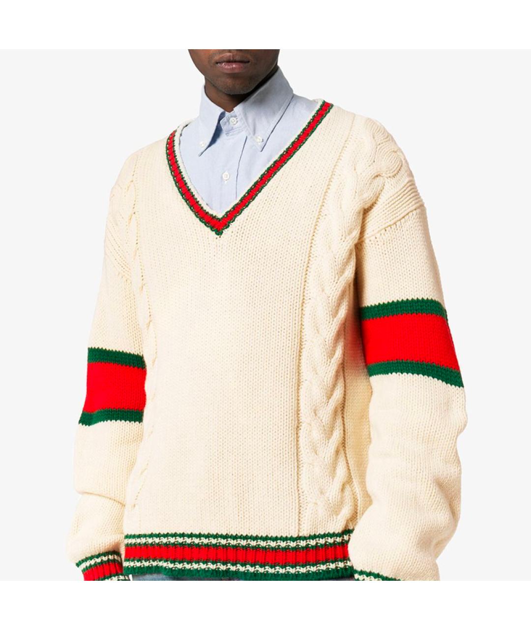 GUCCI Белый джемпер / свитер, фото 4