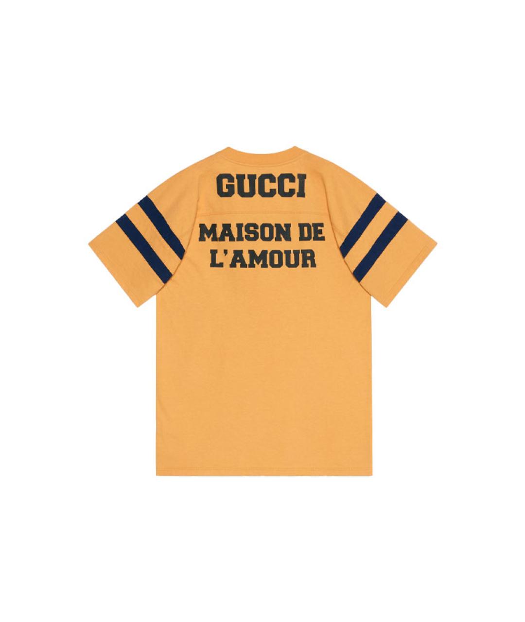 GUCCI Желтая футболка, фото 2