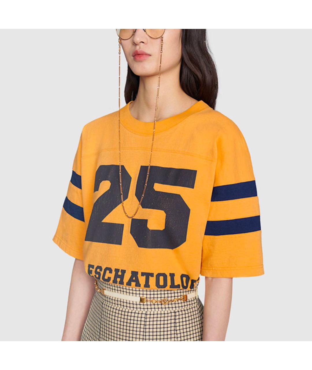 GUCCI Желтая футболка, фото 3