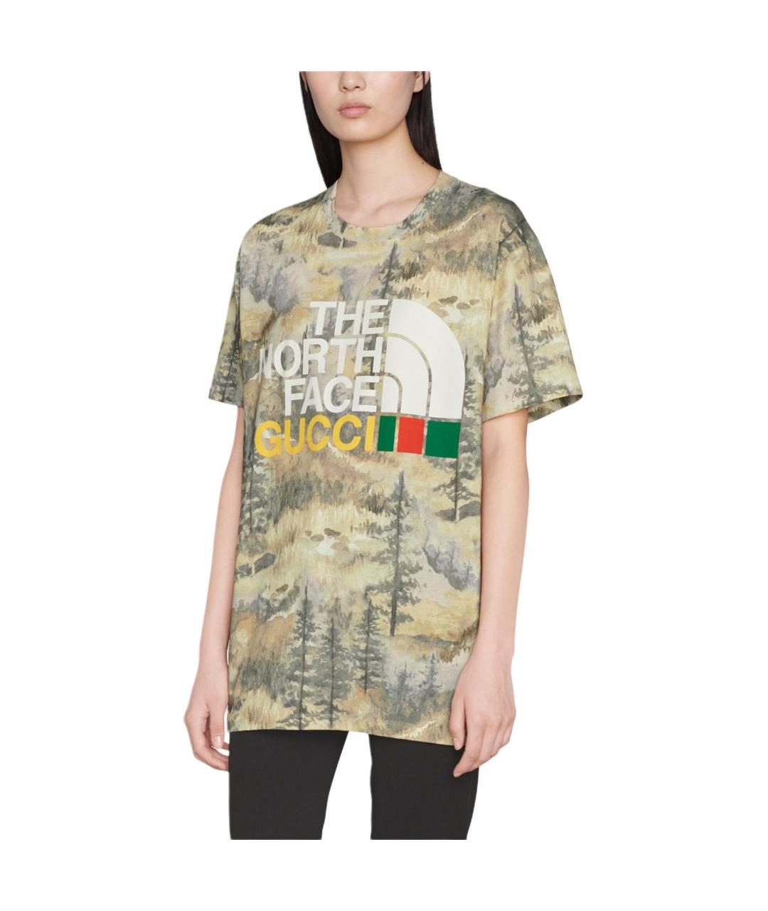 GUCCI Мульти хлопковая футболка, фото 3