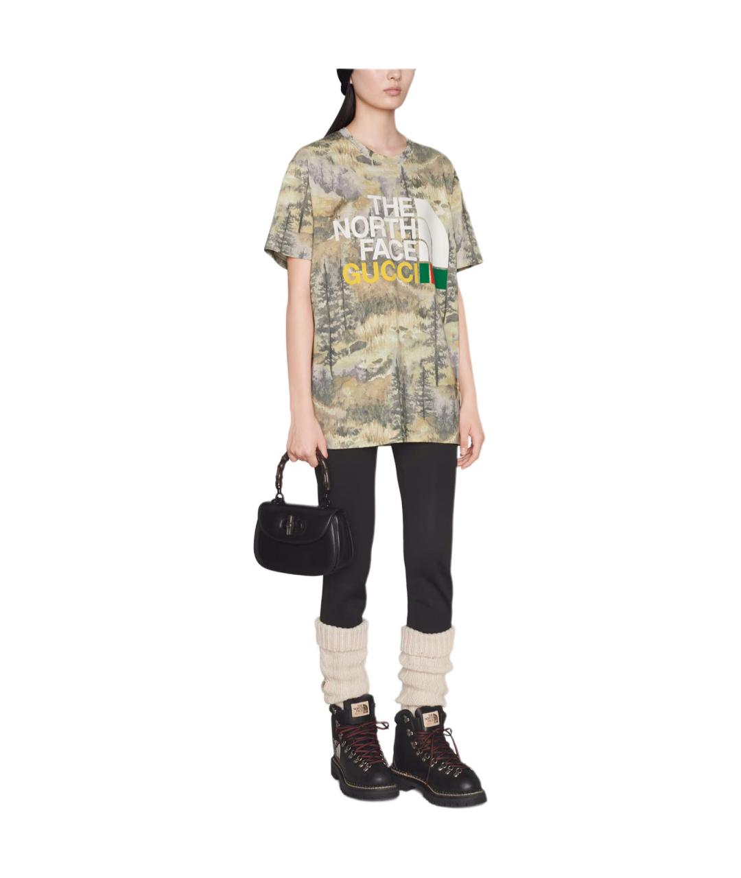 GUCCI Мульти хлопковая футболка, фото 5