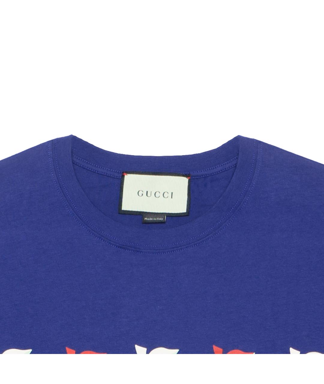 GUCCI Синяя футболка, фото 3