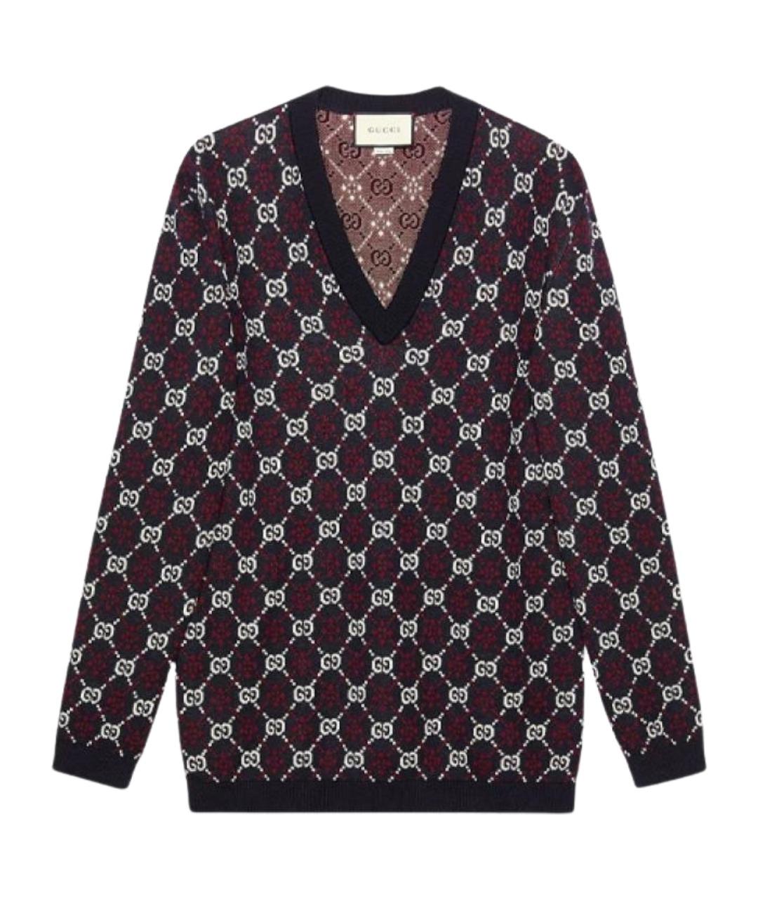 GUCCI Мульти шерстяной джемпер / свитер, фото 1