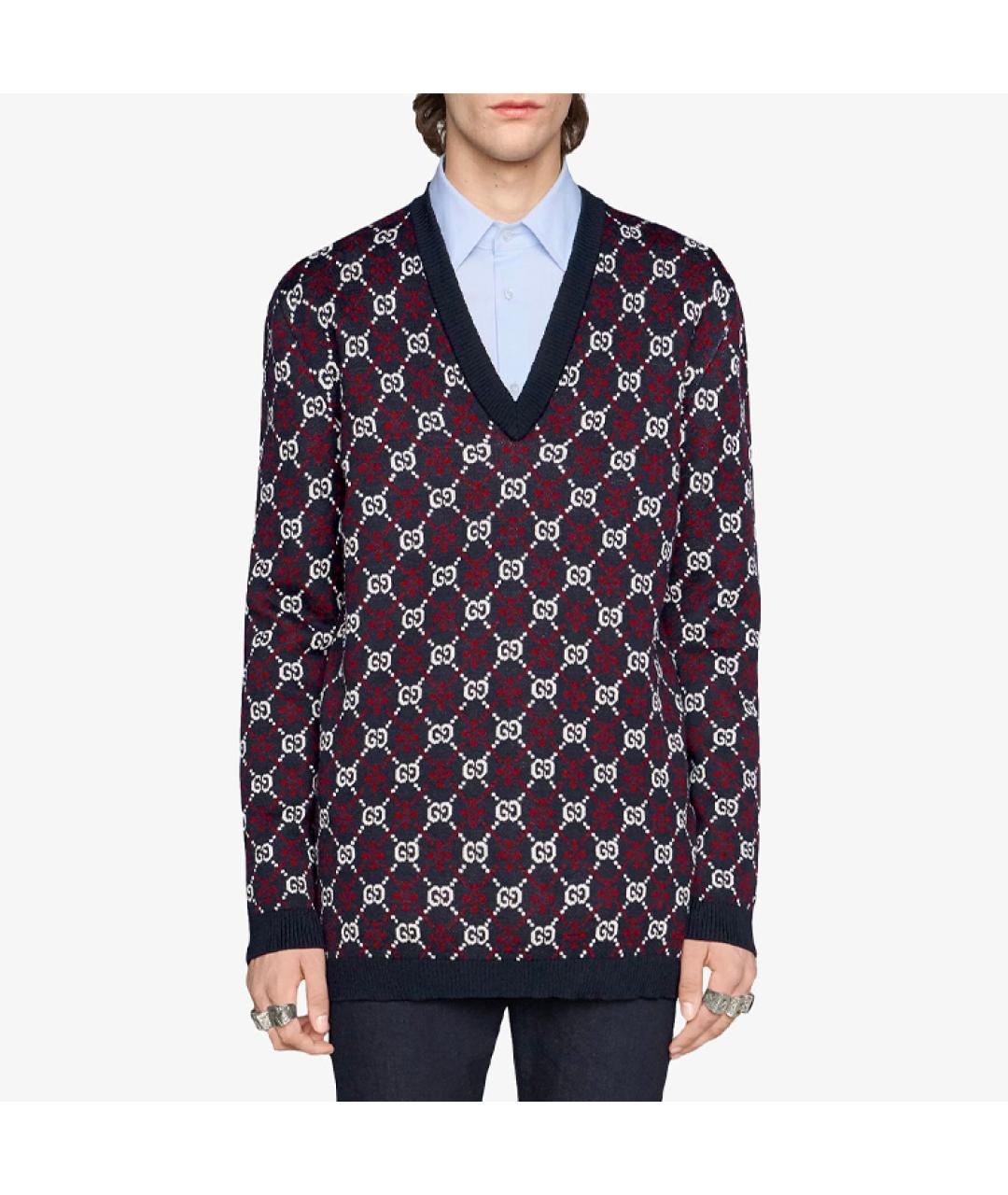 GUCCI Мульти шерстяной джемпер / свитер, фото 2