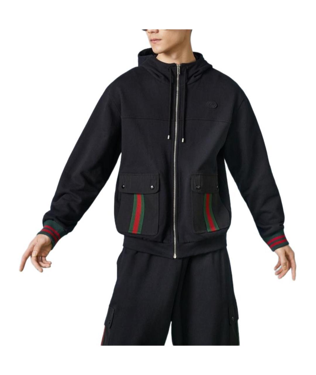 GUCCI Черная хлопковая куртка, фото 3