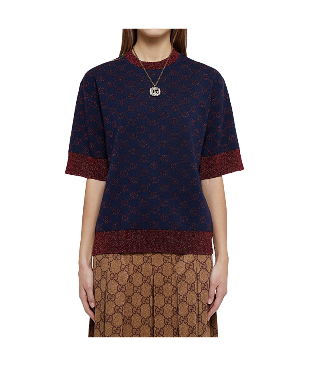GUCCI Синий джемпер / свитер, фото 3