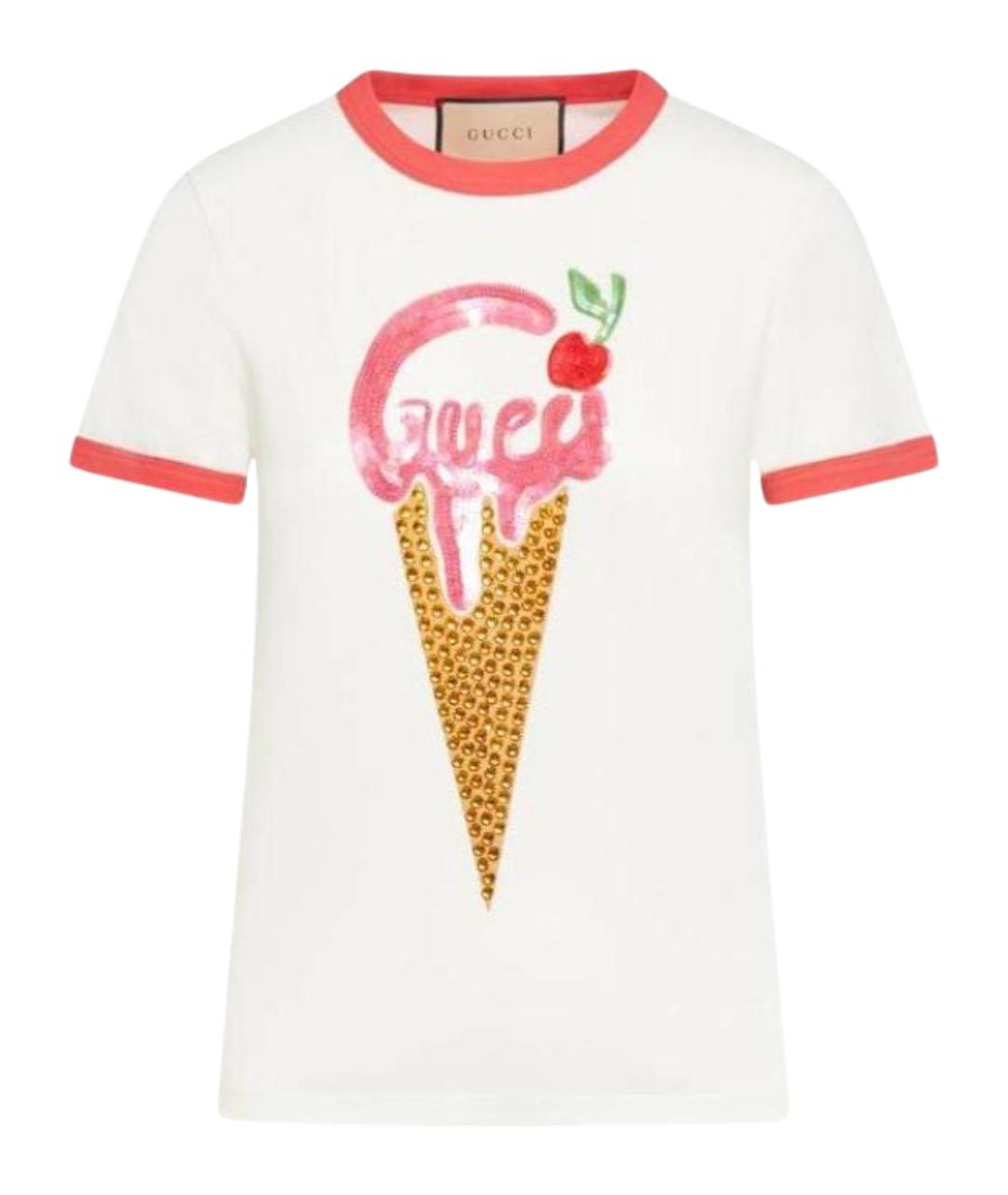 GUCCI Белая футболка, фото 1