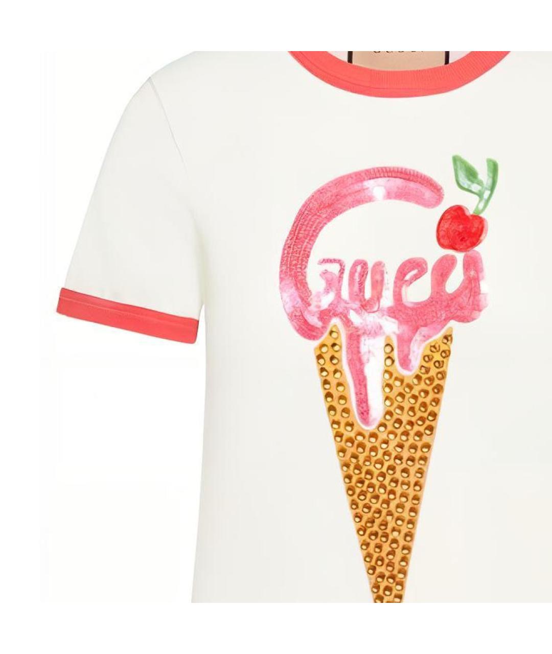 GUCCI Белая футболка, фото 5