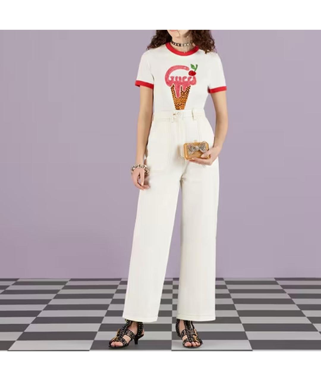 GUCCI Белая футболка, фото 3