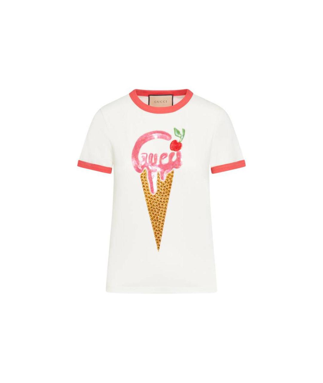 GUCCI Белая футболка, фото 6