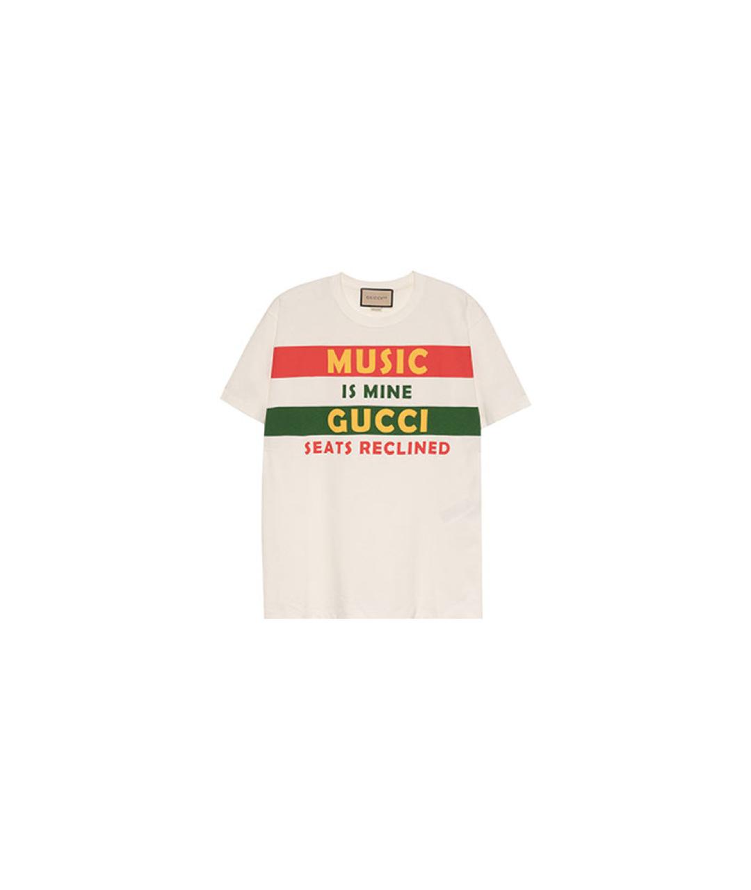 GUCCI Бежевая хлопковая футболка, фото 6