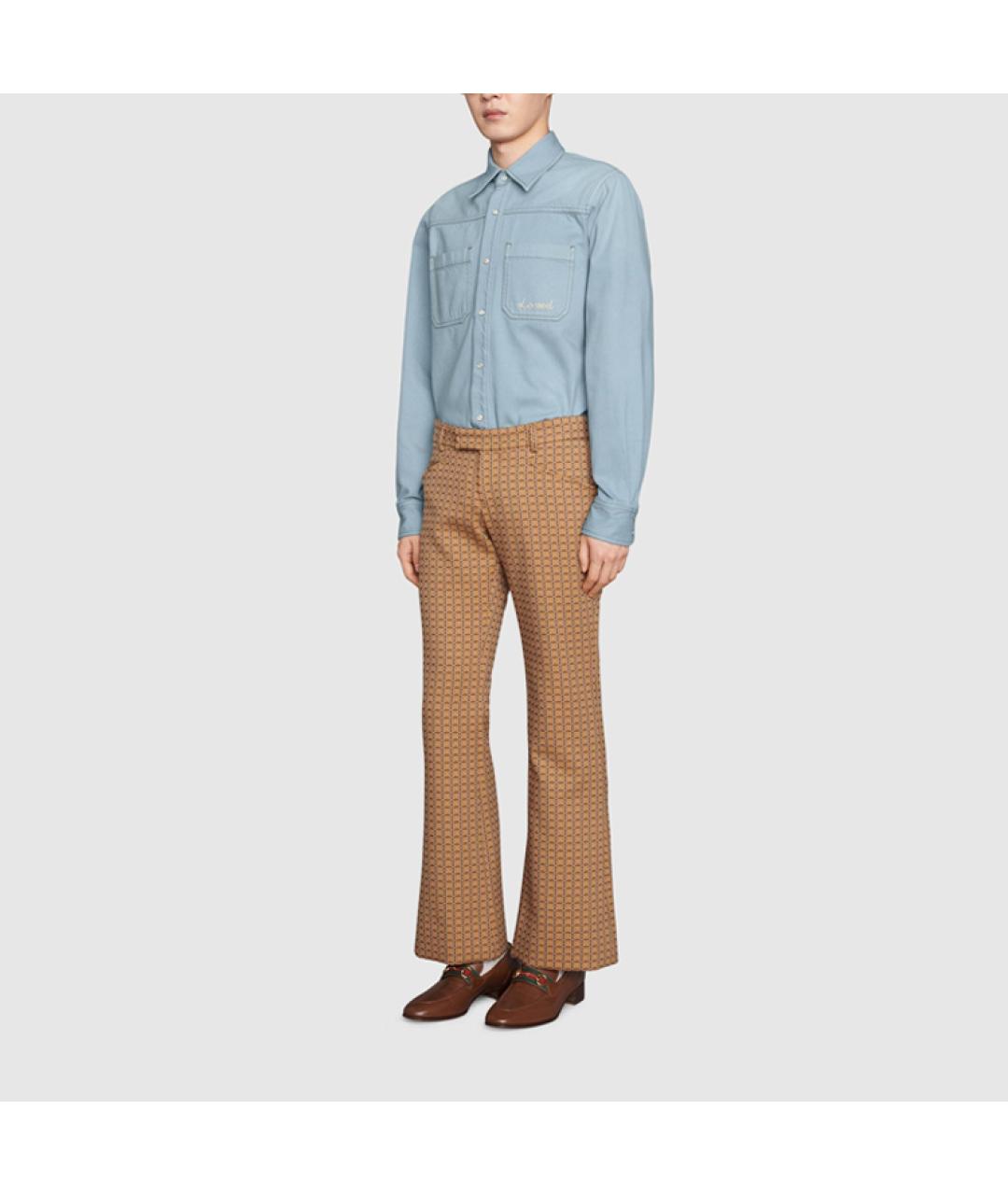 GUCCI Голубая кэжуал рубашка, фото 3