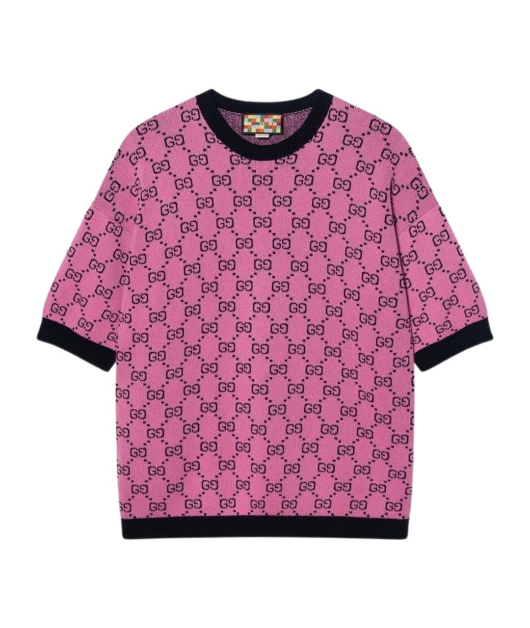 GUCCI Розовая футболка, фото 1