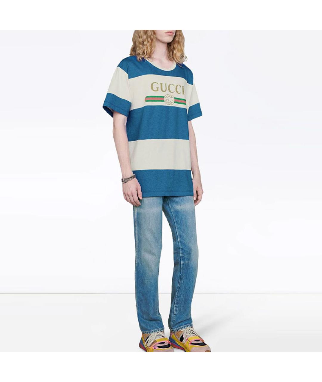 GUCCI Мульти хлопковая футболка, фото 5