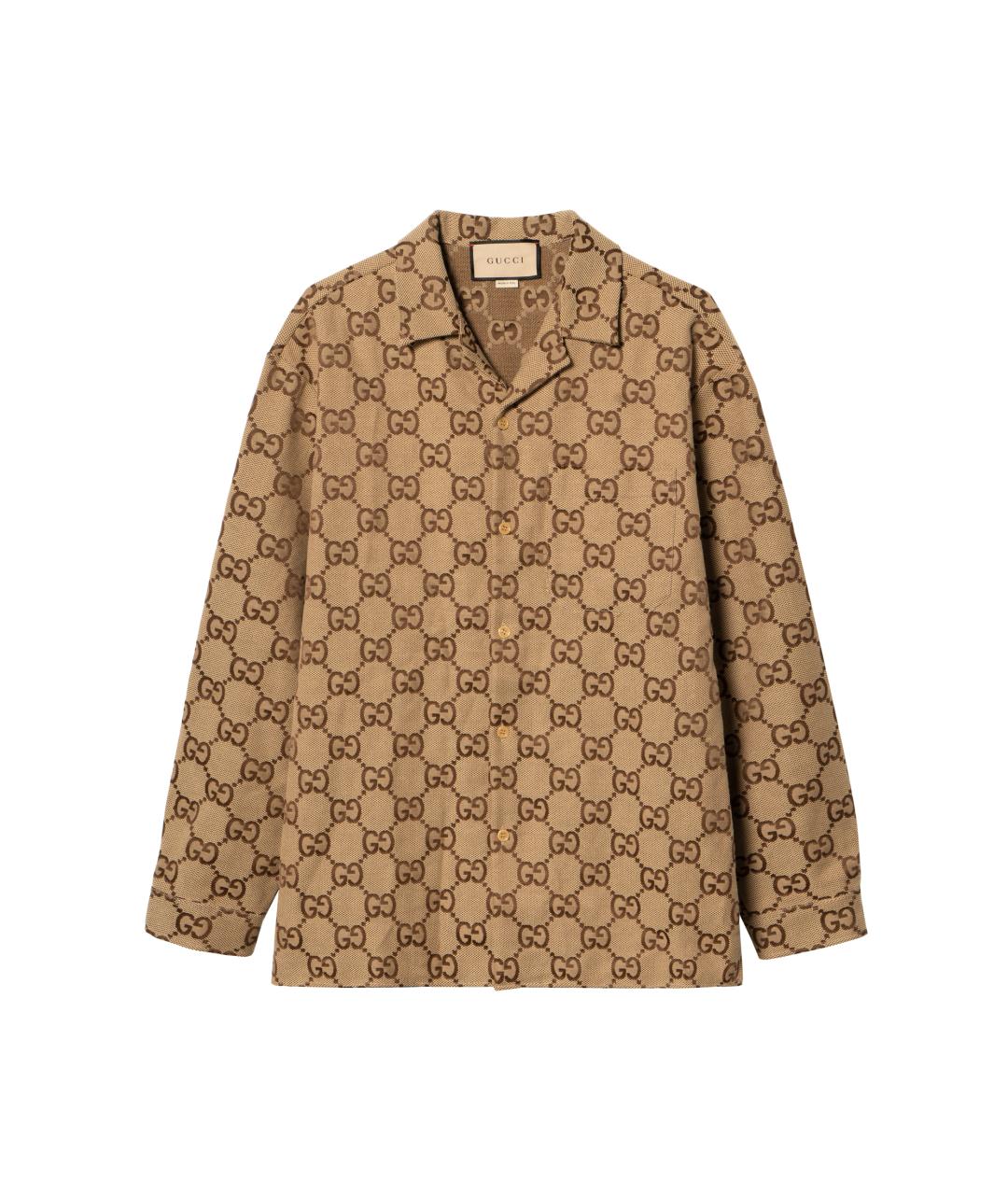 GUCCI Коричневая кэжуал рубашка, фото 1