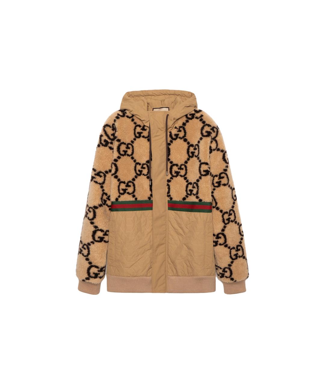 GUCCI Бежевая шерстяная куртка, фото 6