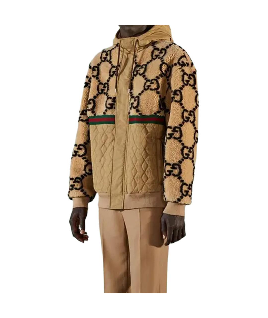 GUCCI Бежевая шерстяная куртка, фото 4
