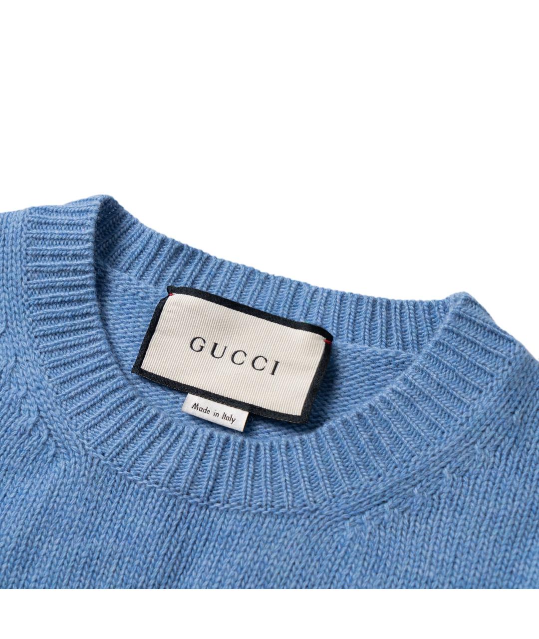 GUCCI Голубая футболка, фото 4
