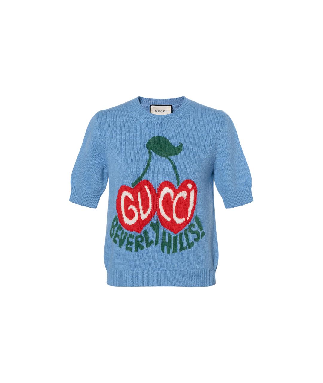 GUCCI Голубая футболка, фото 6