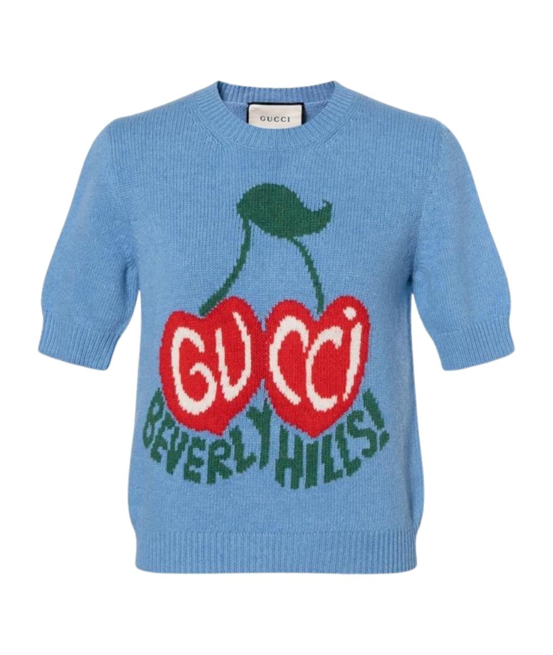 GUCCI Голубая футболка, фото 1
