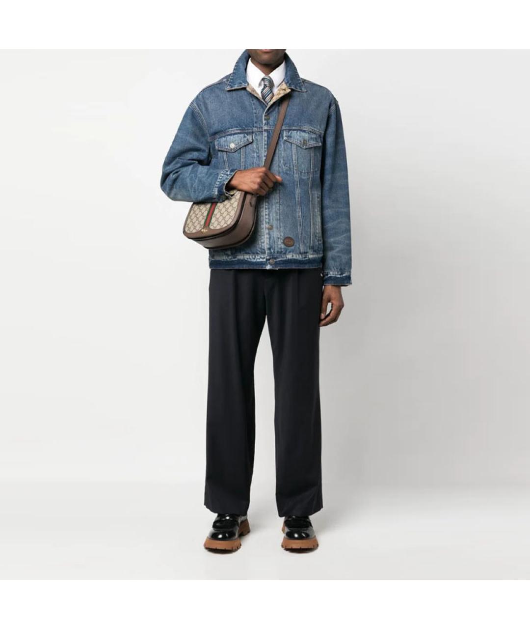 GUCCI Голубая деним куртка, фото 2