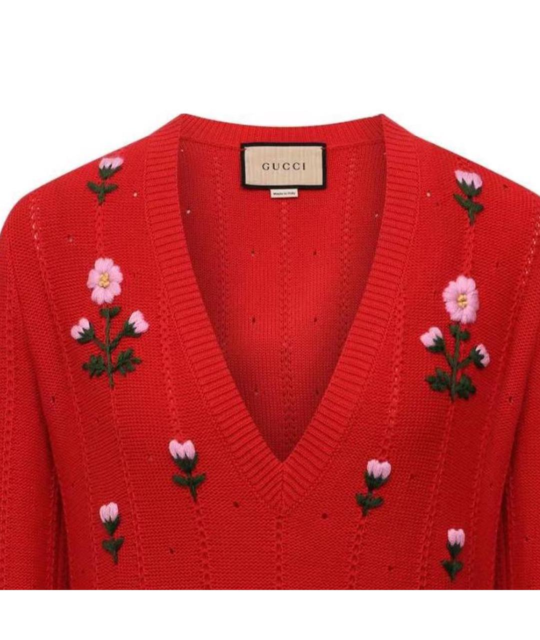 GUCCI Красный джемпер / свитер, фото 4